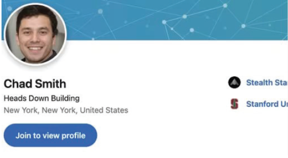 LinkedIn profile created with Gen AI